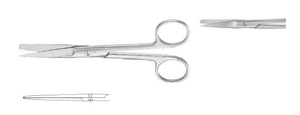 Хірургічні ножиці прямі гострі/тупі 175 мм